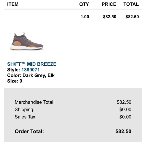 Columbia Sh/Ft Mid Breeze Womens Sz 9 Hiking / Trail Shoe - Picture 5 of 5